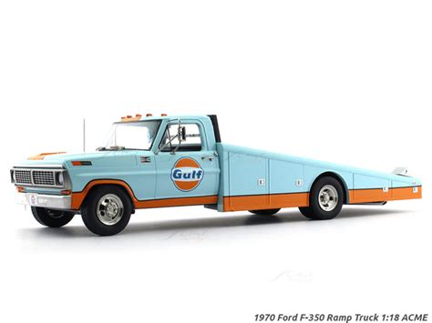 1970 Ford F-350 Ramp Truck Gulf 1:18 ACME diecast Scale Model car ...