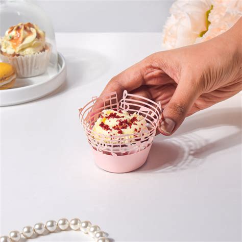Pink Musical Notes Lace Cupcake Wrapper Set of 20
