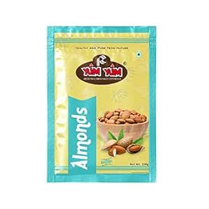 Yum YUM 100% Natural Premium California Almonds 200g Dried | Premium ...