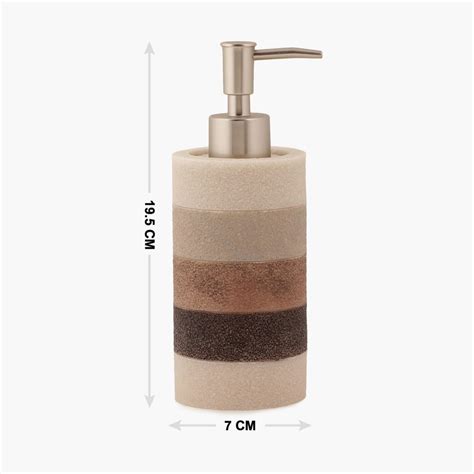 Buy Hudson - Brown Textured Round Polyresin Soap Dispenser - 300ml from ...