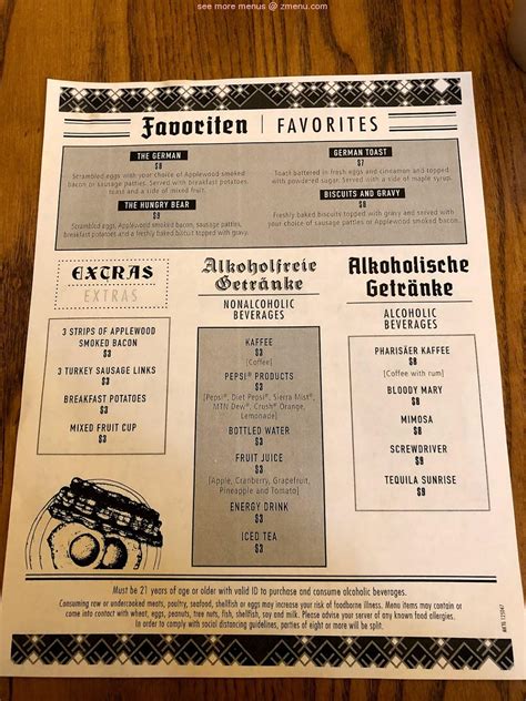 Online Menu of Wild Bear Tavern Restaurant, Pigeon Forge, Tennessee ...