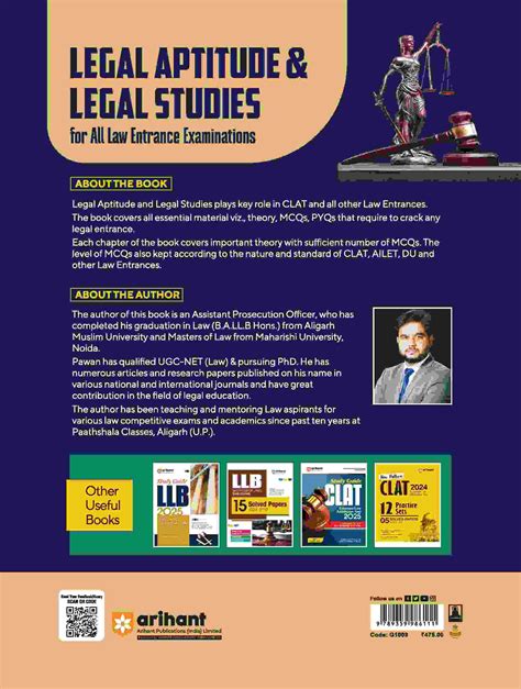 Legal Aptitude & Legal Studies for Law Entrance Exams – arihantbooks