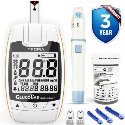 K-life Glucolab Fully Automatic Blood Glucose Check Sugar Testing ...