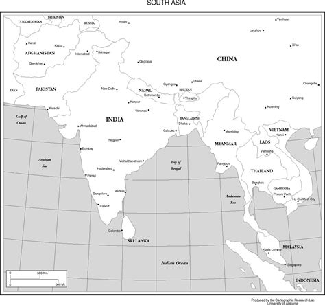 Free Printable Map Asia Labeled
