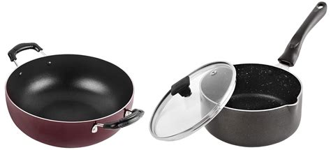 Buy Cello Aluminium Non-Stick Induction Compatible Deep Kadhai Without ...