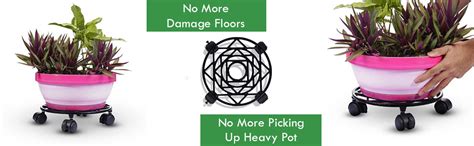 Sharpex Pack of 1 Metal Caddy Iron Dolly on Round Rack Rustproof Sturdy ...