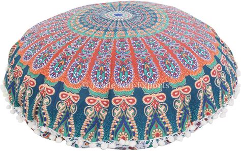 Buy Trade Star 32" Ombre Mandala Throw Pillows Bohemian Round Cushion ...