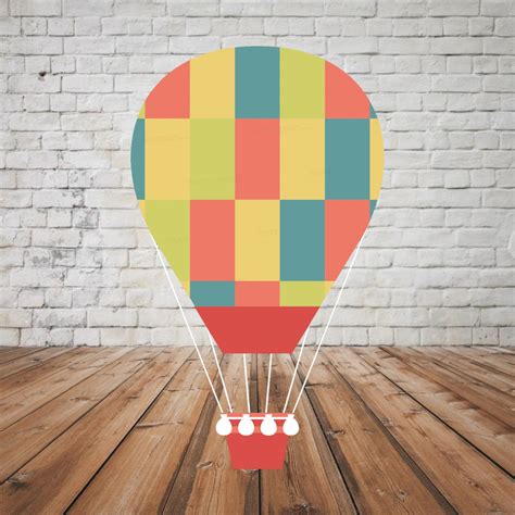 Hot Air Theme girl Multi-Coloured Balloon Cutout | Party Supplies ...