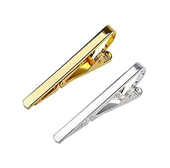Malvina sliver & Gold Brass Tie Pin for Men (Pack of 2) : Amazon.in ...