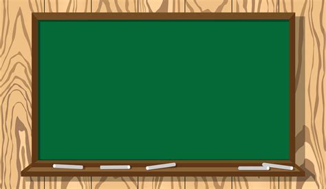 Classroom blackboard and chalk vector on bright wooden sheet wall ...