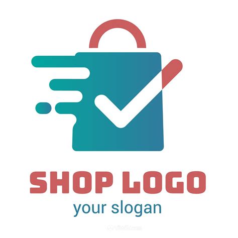 创意购物袋标志图标超市logo设计素材_蛙客网viwik.com