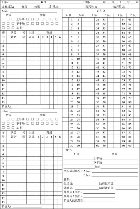 篮球赛积分表_word文档在线阅读与下载_免费文档