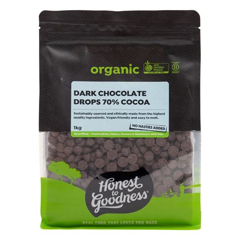 Organic Dark Chocolate Drops 70% Cocoa 5KG | Bulk