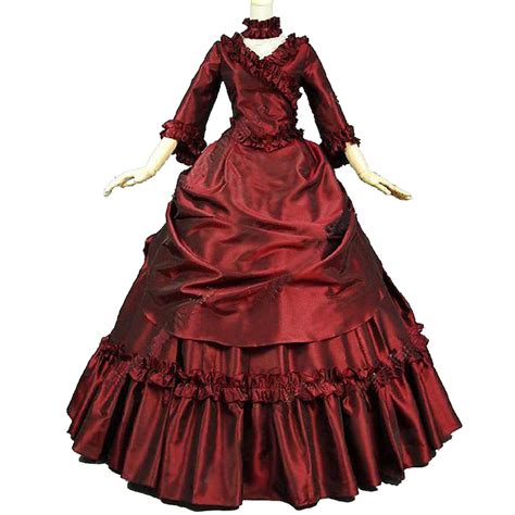Rococo Victorian 18th Century Dress Party Costume Masquerade Ruffle ...
