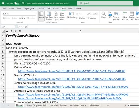 Image result for Using Excel for Genealoy Tracking