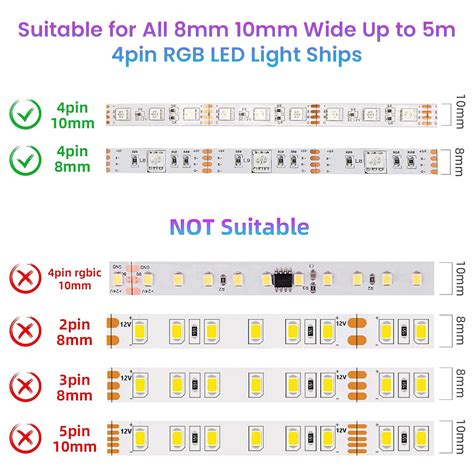 RGB LED Smart 4 Pin Dual Strip Light Controller with Remote | Concept Kart