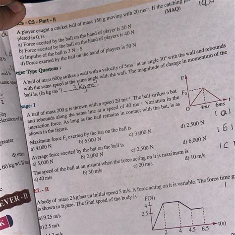 A ball of mass 200 g is thrown with a speed 20 ms. The ball strikes a ...