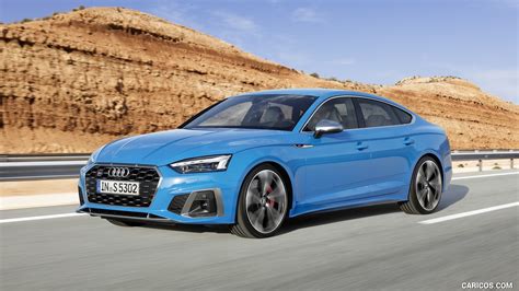 2020 Audi S5 Sportback TDI (Color: Turbo Blue) - Front Three-Quarter | HD Wallpaper #1