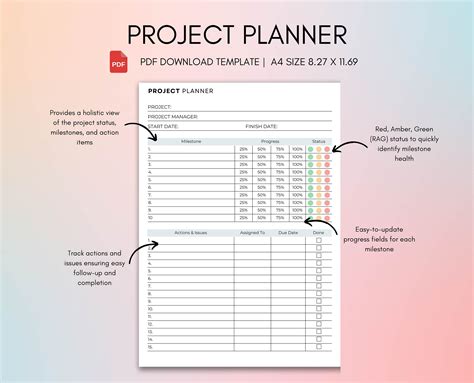 Image result for Project Planner Template
