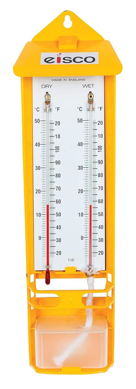 Wet-Dry Bulb Hygrometer, Wall Mounted Thermometers - Eisco Labs ...