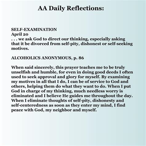 AA Daily Reflections : soberfactory