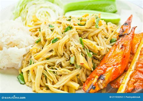 Bamboo shoot salad stock image. Image of meal, healthy - 21103253