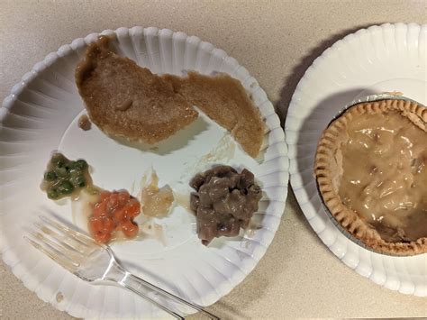 I present to you, everything inside a banquet pot pie : r/shittyfoodporn