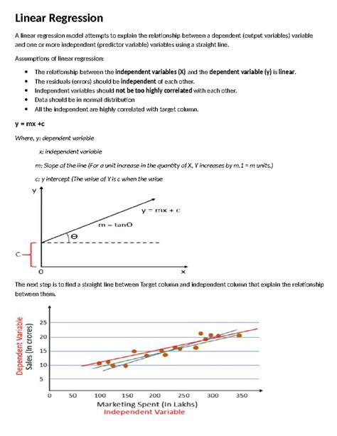 Supervised ML: Linear Regression & Regularization Techniques - Studocu