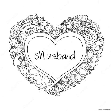 I Love My Husband Heart Coloring Page (30244-23894)