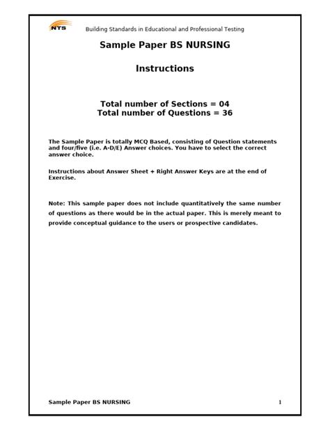 Image result for NTS Test Paper