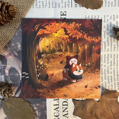 postcard 5x5 inch autumn | LINE SHOPPING