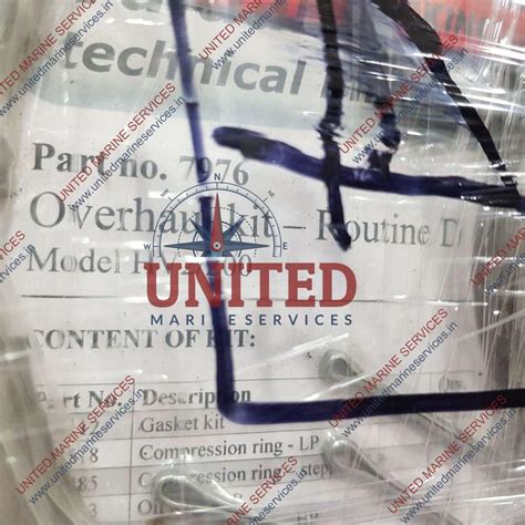 SPERRE PARTS HV2/200 P/N 7976 OVERHAUL KIT – ROUTINE D | United Marine ...