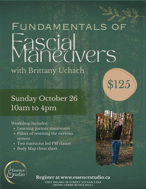Fundamentals of Fascial Maneuvers with Brittany, 103 5015 50 Street ...