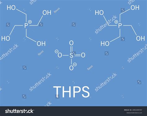Tetrakis Hydroxymethyl Phosphonium Sulfate Thps Biocide Stock Vector ...