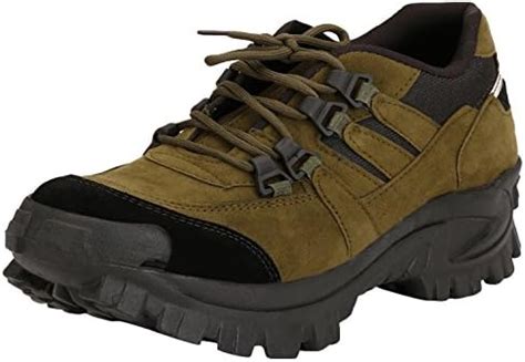 Buy PARLAN Men's Green and Black Synthetic Trekking and Hiking Shoes ...