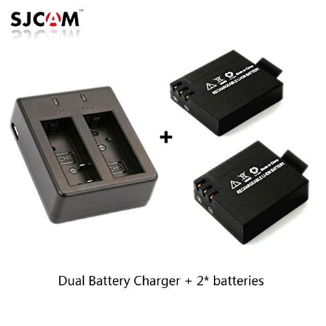 2pcs Original 3.7V 900mAh SJ5000 SJ4000 Battery with Dual Charger for ...