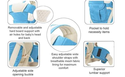 Blue Tree Adjustable Hands-Free 4-In-1/baby Carry Bags/Baby safety Belt ...