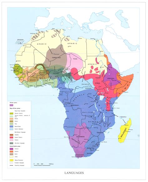 Language map of africa