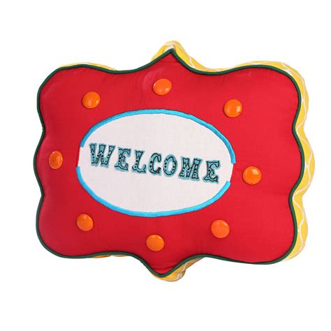 Welcome Shaped Cushion – Peekaboo Patterns