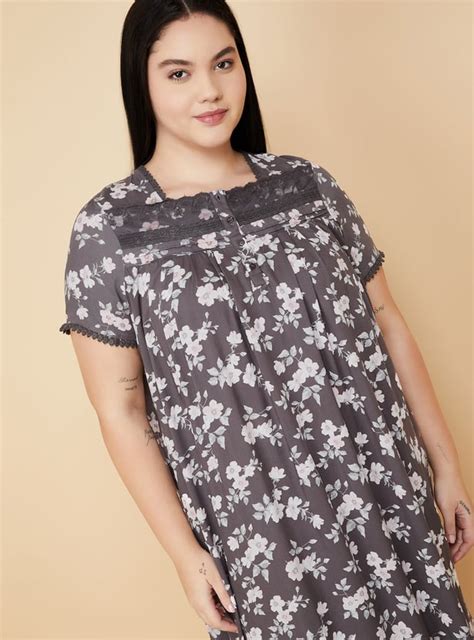 Buy Women Floral Print Nightgown Online at just Rs. 999.0 ...
