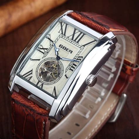 Luxury Automatic Mechanical Men Wrist Watch Leather | Ubuy India