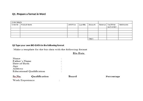 Practical 2024 BBA eng of medium of word e - Bachelor of Computer ...