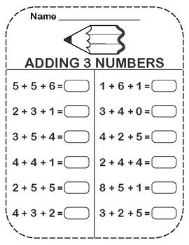 Image result for Adding Three Numbers Practice