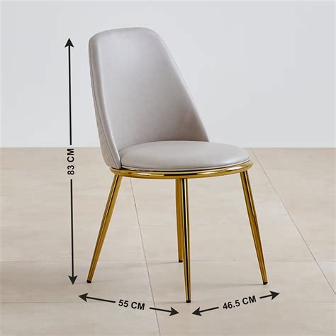 Buy Vegas Set of 2 Faux Leather Dining Chairs - Grey from Home Centre ...