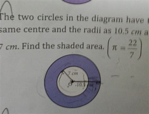 the two circle in the diagram have the same centre and the radii as10 ...