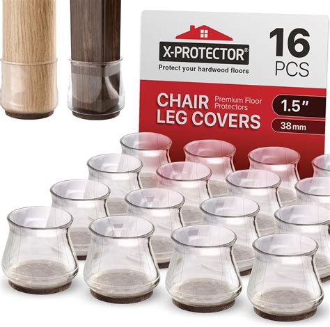 16 PCS Chair Leg Floor Protectors with Felt Pads X-Protector ...