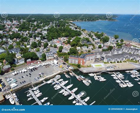 Beverly Port Marina Aerial View, Beverly, Massachusetts, USA Stock ...