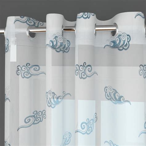 Buy Art of Asia Set of 2 Embroidered Sheer Door Curtains from Home ...