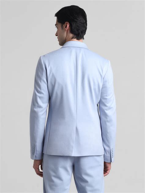 Light Blue Knitted Co-ord Set Blazer