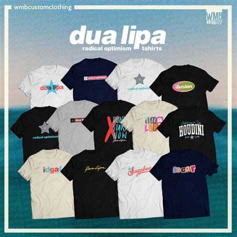 Dua Lipa Radical Optimism Song/Lyrics Shirts by WMB Clothing | Shopee ...